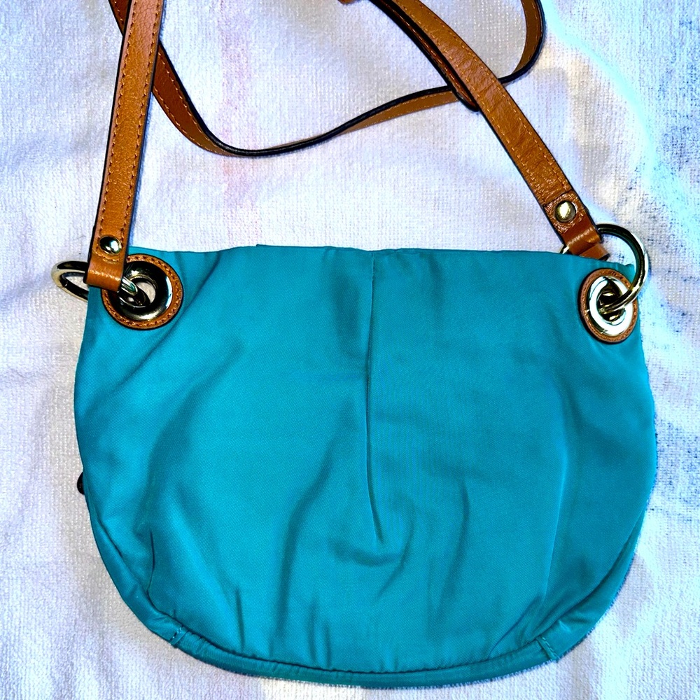 Vince Camuto Turquoise and Brown Crossbody purse - Picture 10 of 12